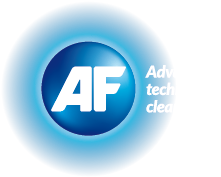 Blue circle logo with white "AF" initials.