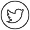 Twitter logo, a bird in a circle.