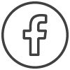 Facebook logo, lowercase "f" in circle.
